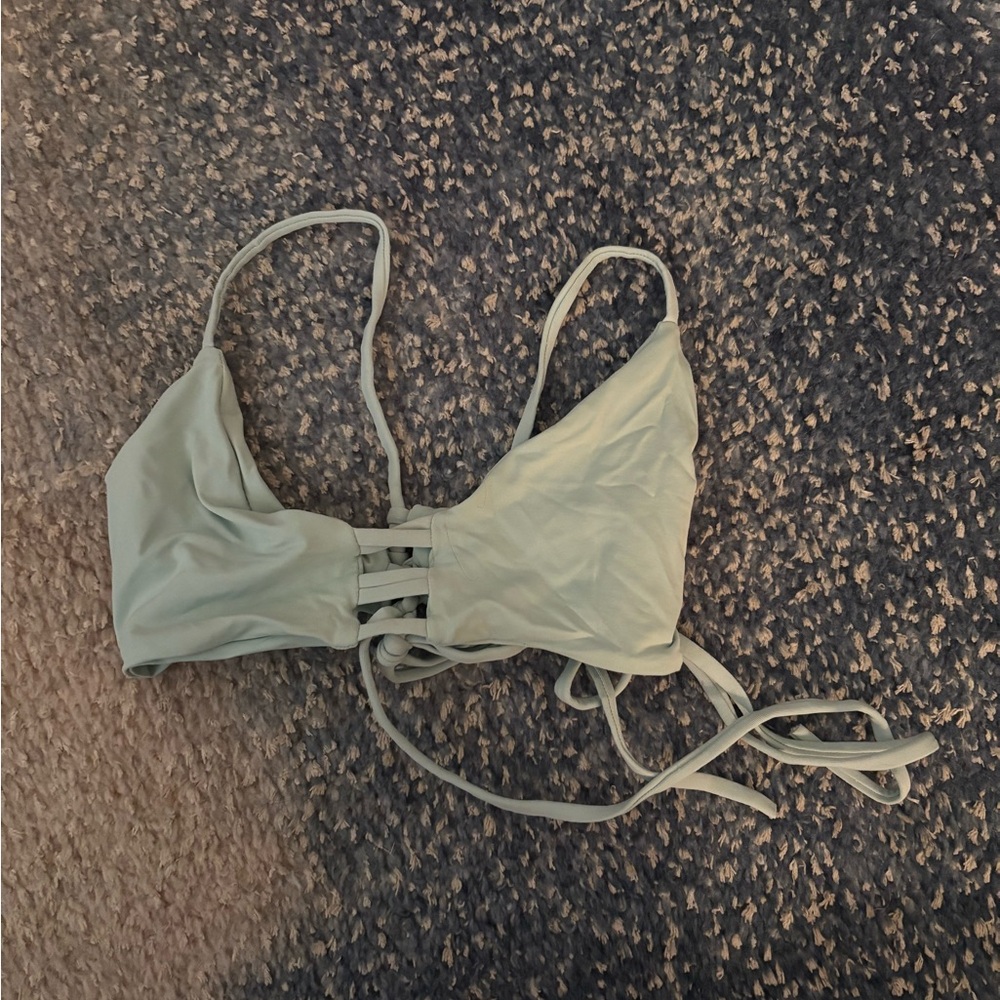 L*Space Light Green Bikini Top